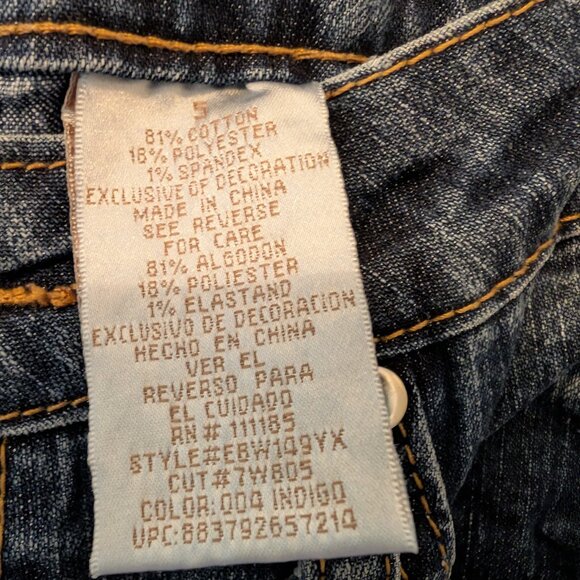 Women's Washed-Look Whiskered Jeans Size 5 by phat fashions - Picture 8 of 8